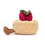 Knuffel Amuseables Fleurette Tarte Aux Fraises - 11 cm - Groenten, fruit en ander lekkers Jellycat - In den Olifant