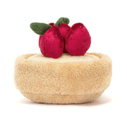 Knuffel Amuseables Fleurette Tarte Aux Fraises - 11 cm - Groenten, fruit en ander lekkers Jellycat - In den Olifant