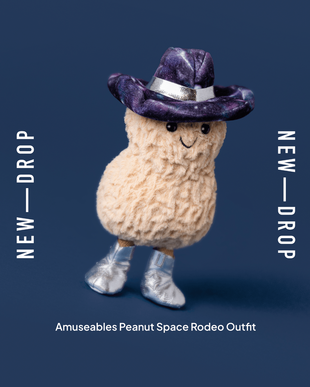 Knuffel Amuseables Peanut Space Rodeo Outfit - 15 cm - Groenten, fruit en ander lekkers Jellycat - In den Olifant