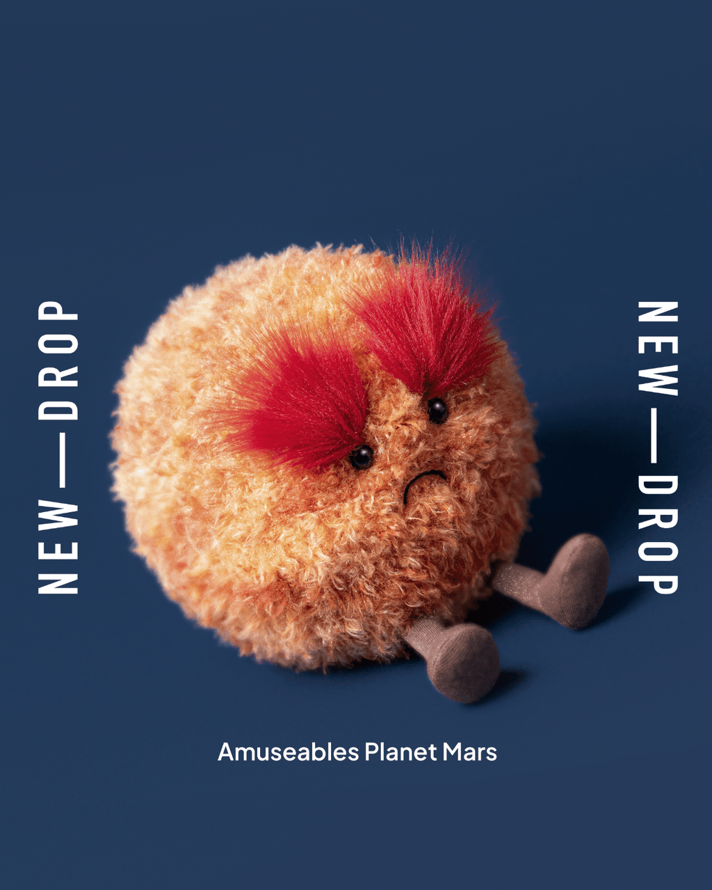 Knuffel Amuseables Planet Mars - 16 cm - Fantasieknuffels Jellycat - In den Olifant