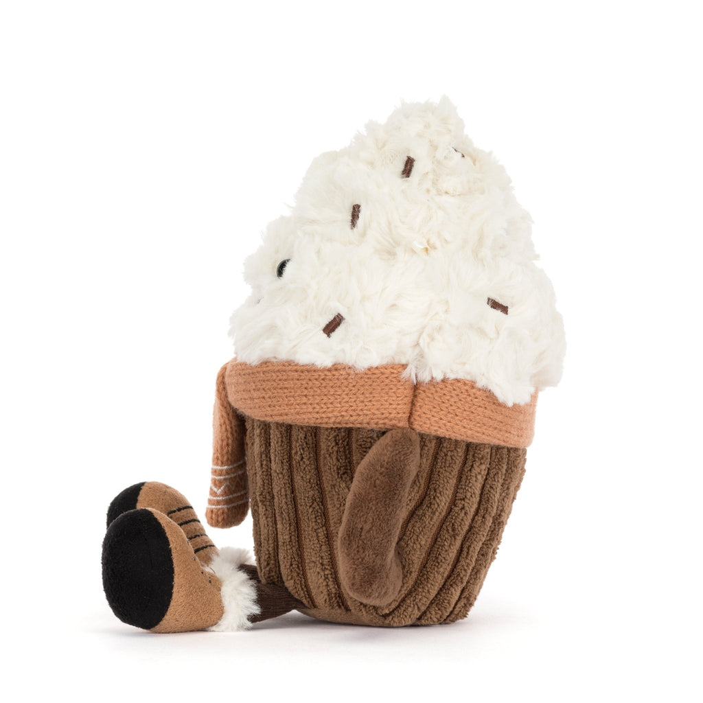Knuffel Amuseables Scarffles Hot Chocolate - 19 cm - Groenten, fruit en ander lekkers Jellycat - In den Olifant