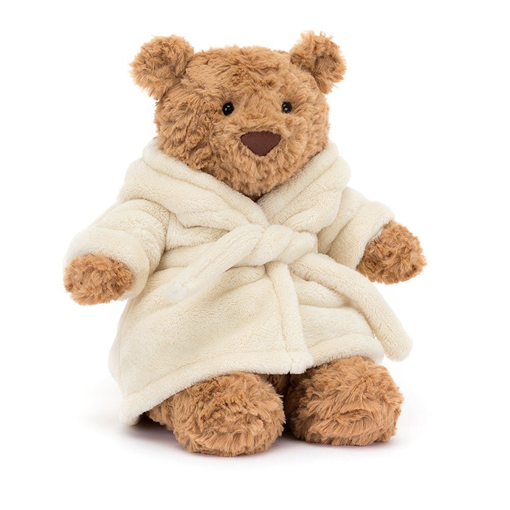 Knuffel Beer Bartholomew Bear Bathrobe - 26 cm - Knuffelberen Jellycat - In den Olifant