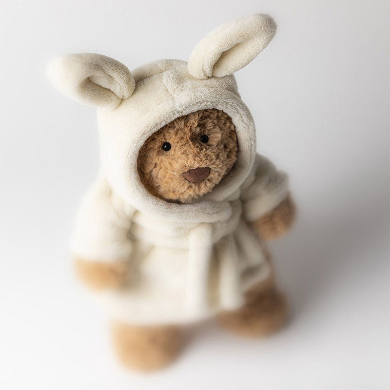 Knuffel Beer Bartholomew Bear Bathrobe - 26 cm - Knuffelberen Jellycat - In den Olifant
