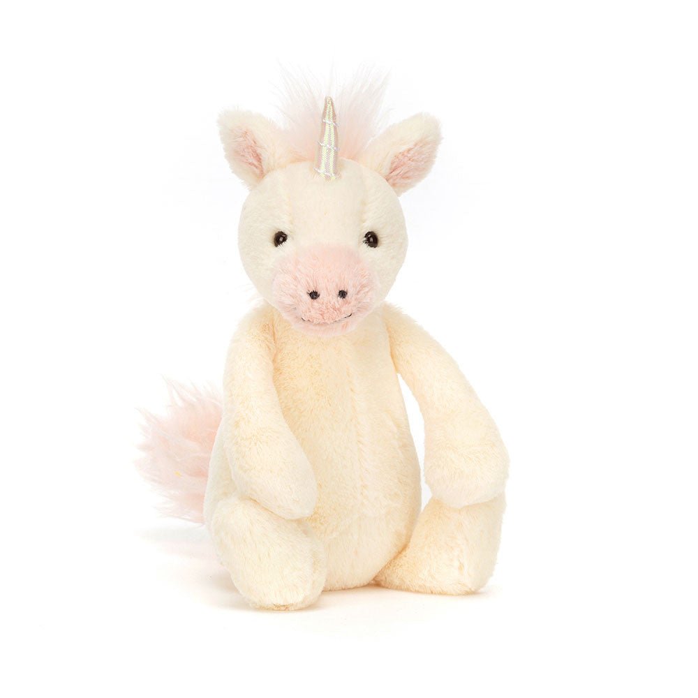 Knuffel Eenhoorn Bashful Unicorn Little - 18 cm - Fantasieknuffels Jellycat - In den Olifant