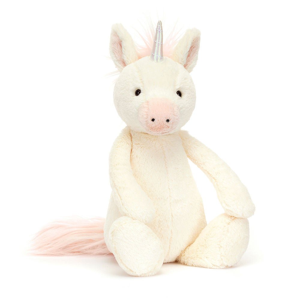 Knuffel Eenhoorn Bashful Unicorn Medium - 31 cm - Fantasieknuffels Jellycat - In den Olifant