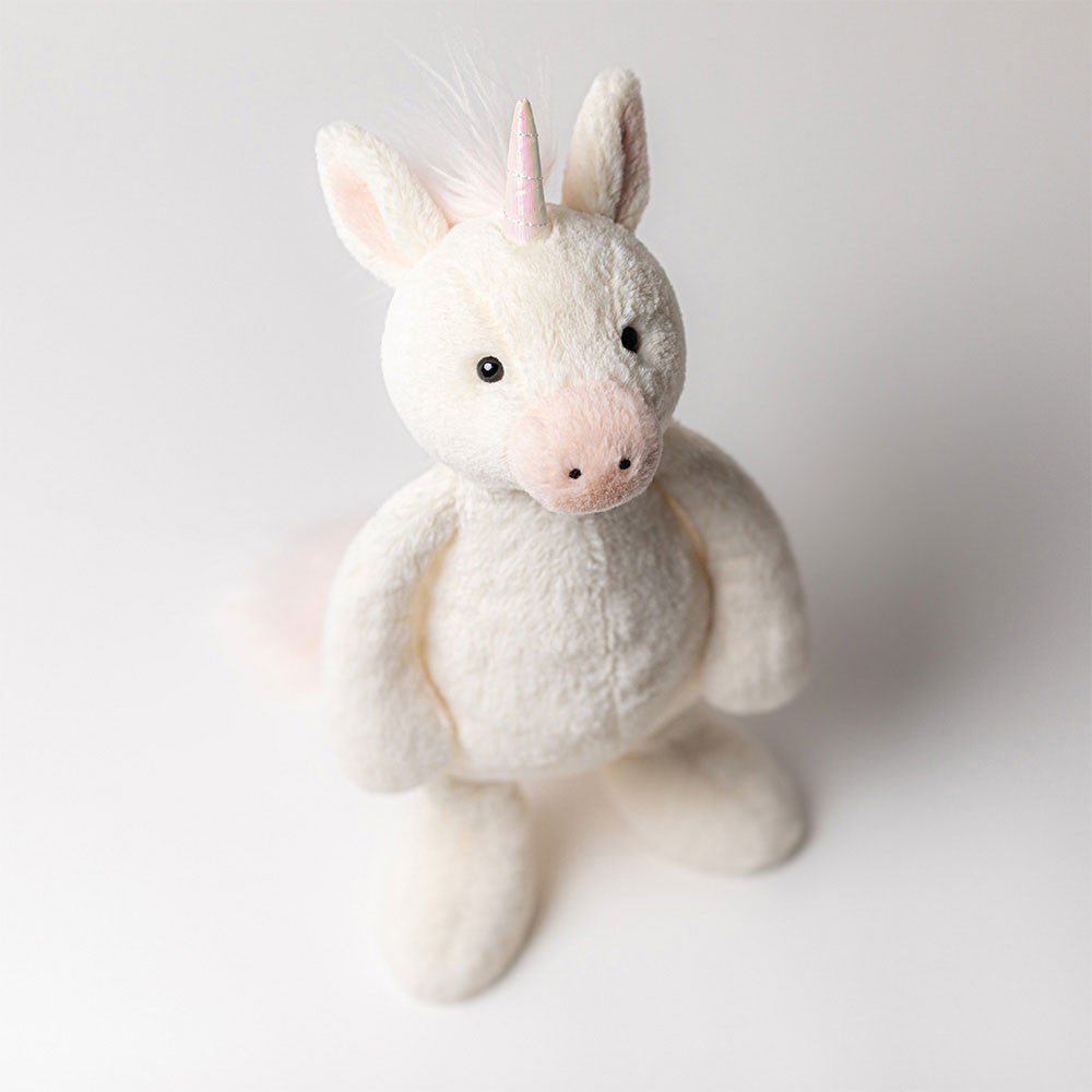 Knuffel Eenhoorn Bashful Unicorn Medium - 31 cm - Fantasieknuffels Jellycat - In den Olifant