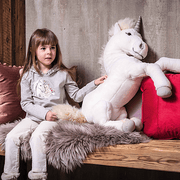 Knuffel Eenhoorn Starly Schlenker - Wit Liggend - 70 Cm - XL Knuffels Steiff - In den Olifant