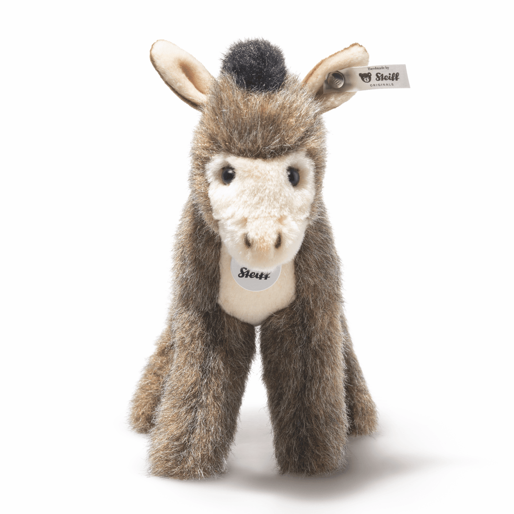 Knuffel Ezel Asinus Donkey Brown Spotted - 17 cm - Boerderijdieren Steiff - In den Olifant