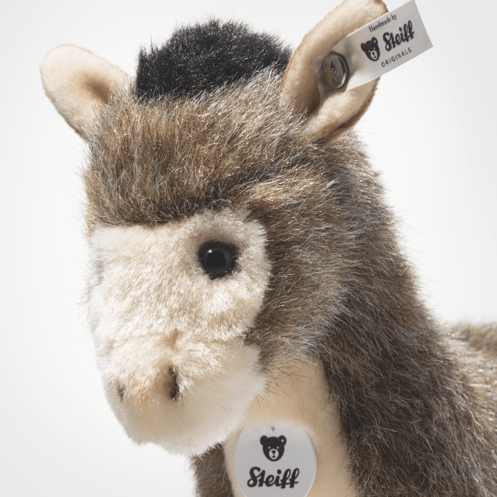 Knuffel Ezel Asinus Donkey Brown Spotted - 17 cm - Boerderijdieren Steiff - In den Olifant