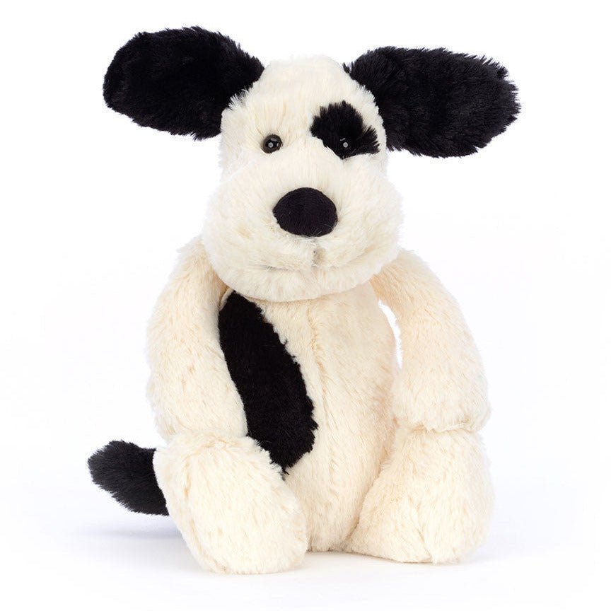 Knuffel Hond Bashful Black & Cream Puppy Original Medium - 31 cm - Huisdieren Jellycat - In den Olifant