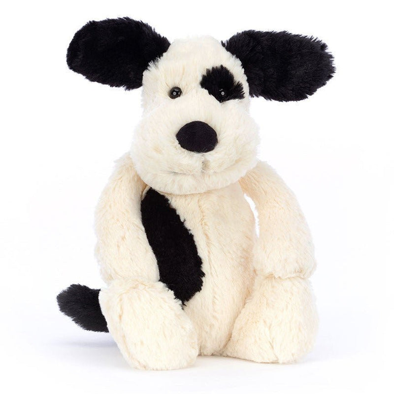 Knuffel Hond Bashful Black & Cream Puppy Original Medium - 31 cm - Huisdieren Jellycat - In den Olifant