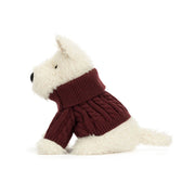 Knuffel Hond Munro Scottie Dog Winter Jumper Outfit - 25 cm - Huisdieren Jellycat - In den Olifant