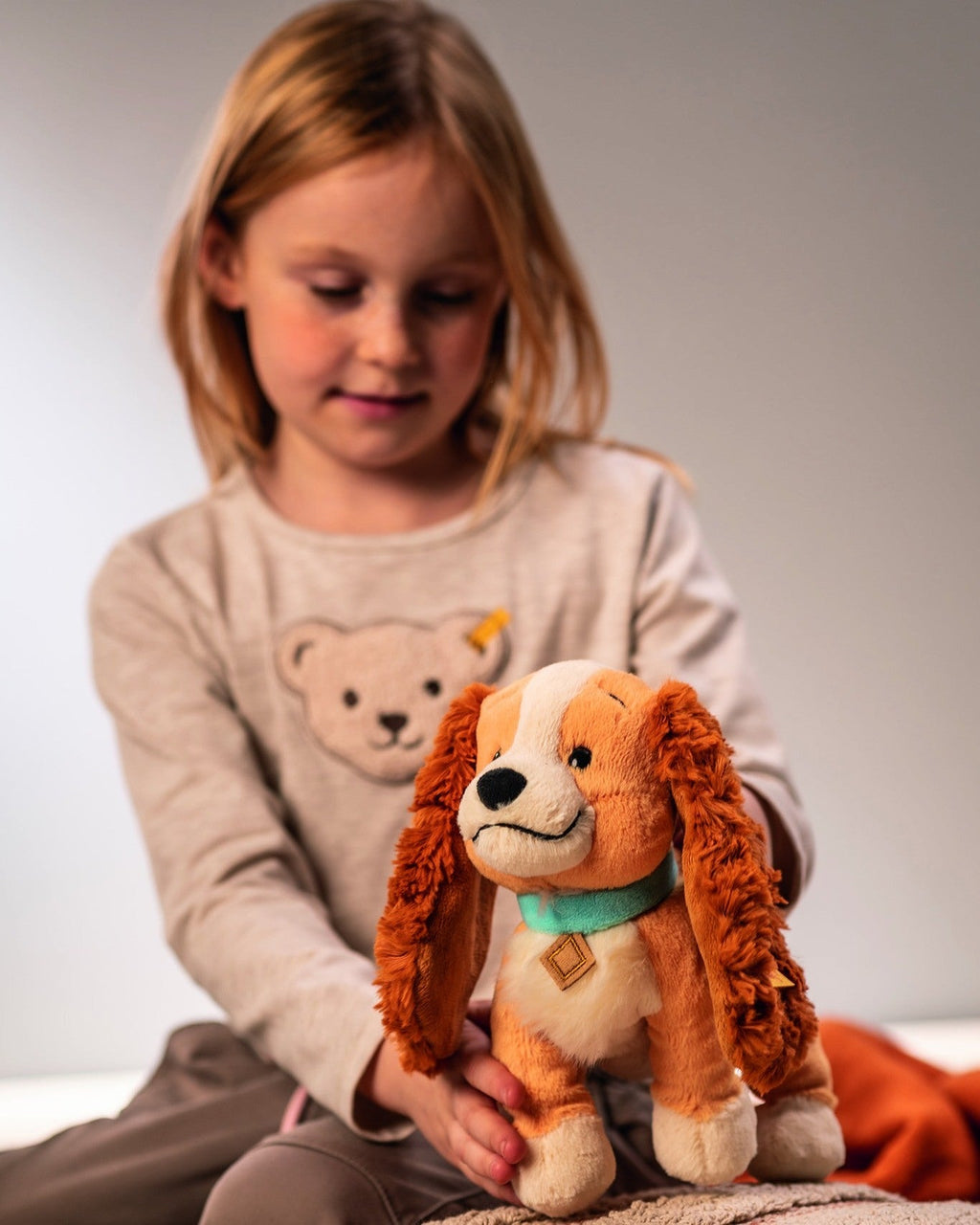 Knuffel Hond Soft Cuddly Friends Disney Originals Lady - 24 cm - Huisdieren Steiff - In den Olifant