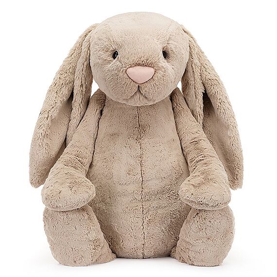 Knuffel Konijn Bashful Beige Bunny Really Really Big - 108 cm - XL Knuffels Jellycat - In den Olifant