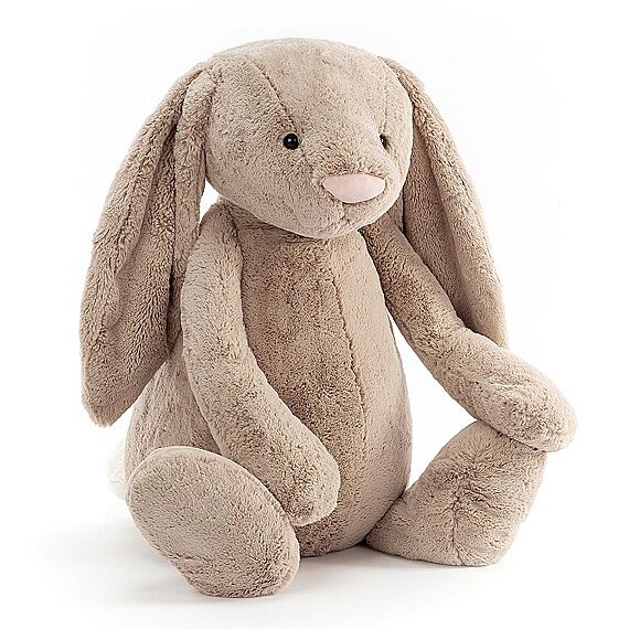 Knuffel Konijn Bashful Beige Bunny Really Really Big - 108 cm - XL Knuffels Jellycat - In den Olifant