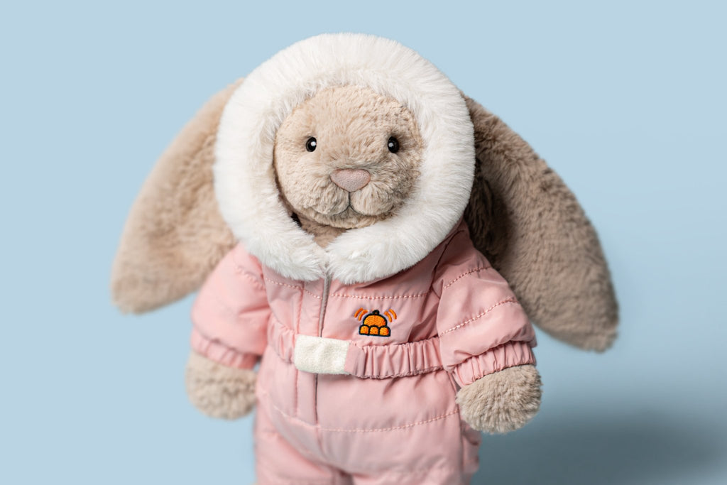 Knuffel Konijn Bashful Bunny Snow Suit - 31 cm - Konijnen Jellycat - In den Olifant
