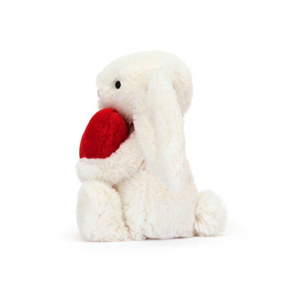 Knuffel Konijn Bashful Red Love Heart Bunny Little - 15 cm - Konijnen Jellycat - In den Olifant