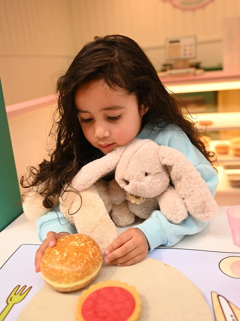 Knuffel Konijn Bubbles Bunny Ballet Pink ECO - 23 cm - Konijnen Bon Ton Toys - In den Olifant