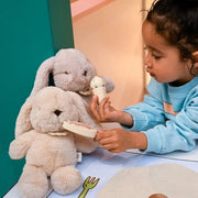 Knuffel Konijn Bubbles Bunny Biscuit Beige ECO - 23 cm - Konijnen Bon Ton Toys - In den Olifant