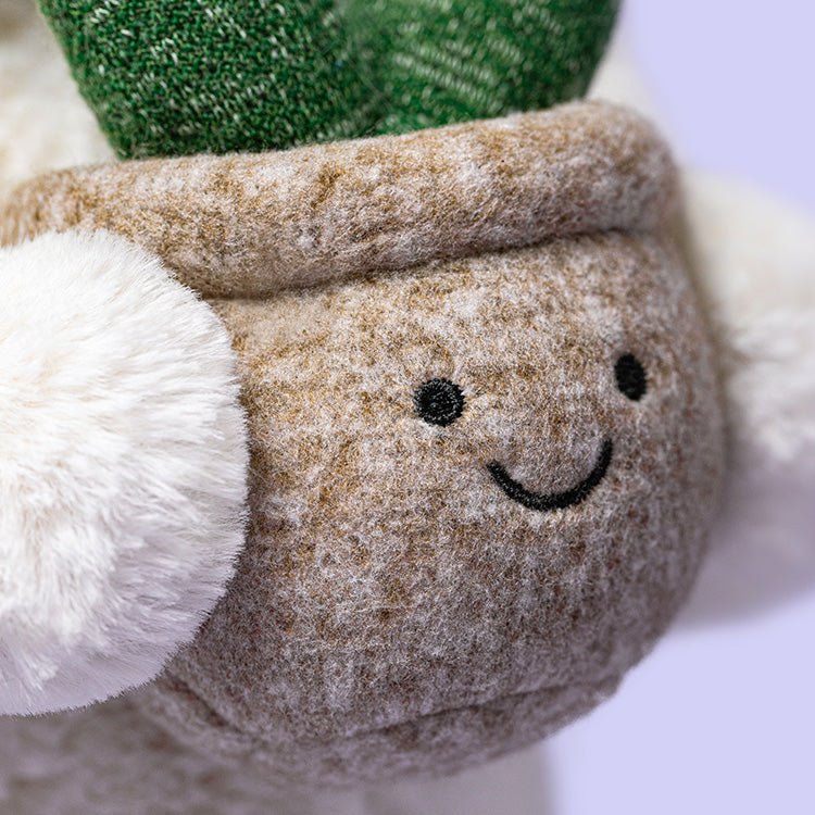 Jellycat Plush Rabbit Cream Bunny with Plant - 31 cm - In den Olifant