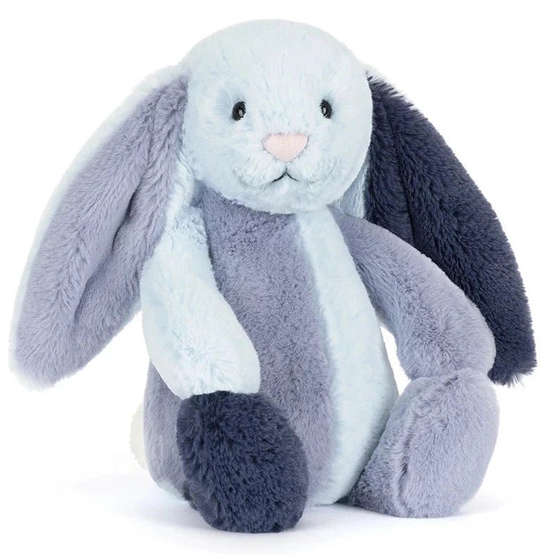 Knuffel Konijn Puddlesea Bunny Original Patchwork - 31 cm - Konijnen Jellycat - In den Olifant