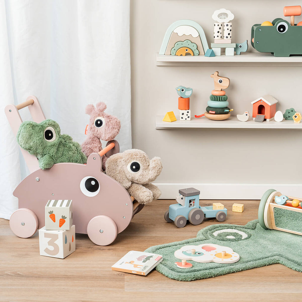 Knuffel Krokodil Cuddle bestie Croco Green - 28 cm - Wilde dieren Done by Deer - In den Olifant