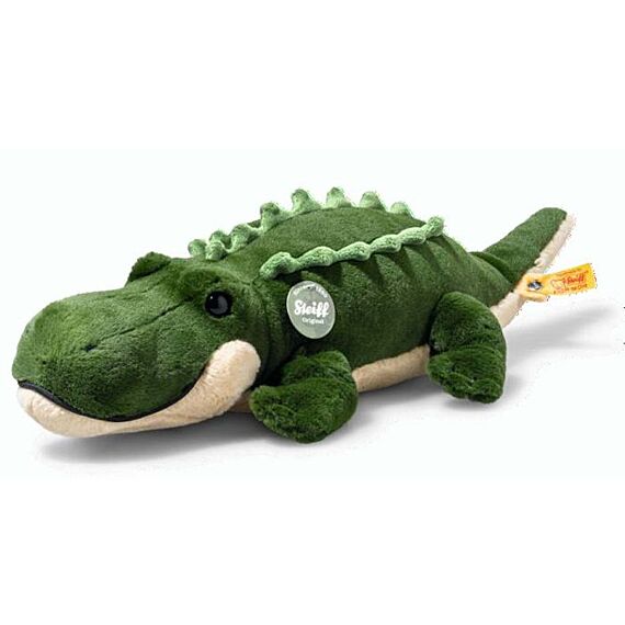 Knuffel Krokodil Rocko Crocodile Khaki - 40 cm - Wilde dieren Steiff - In den Olifant