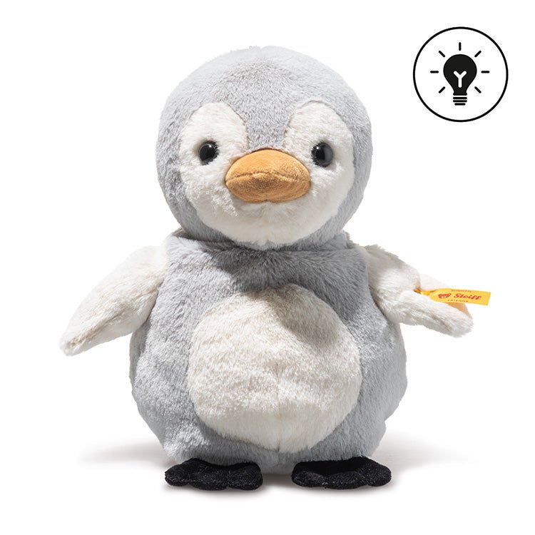 Knuffel met nachtlampje Lio Penguin Grey/White - 22 cm - Wilde dieren Steiff - In den Olifant