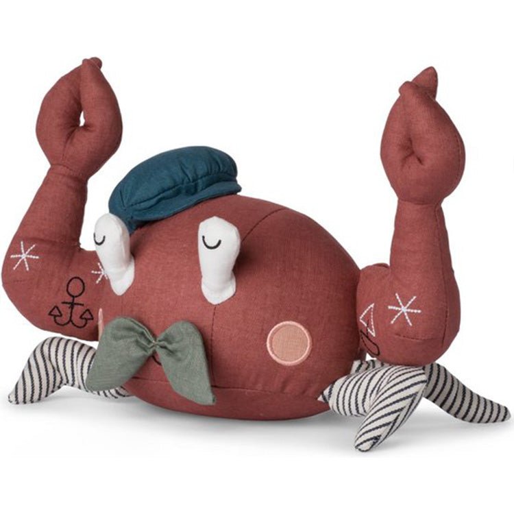 Knuffel Mr. Crab Claude Christophe In Gift Box - 30 cm - Zeedieren Picca Loulou - In den Olifant