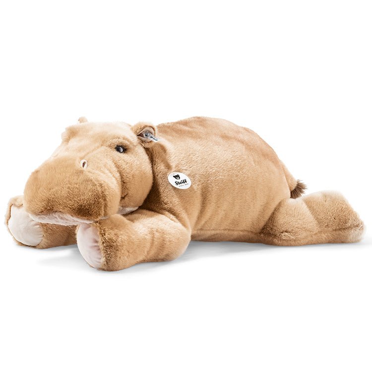 Knuffel Nijlpaard Grijs Bruin Mocky Hippopotamus - 80 cm - Wilde dieren Steiff - In den Olifant