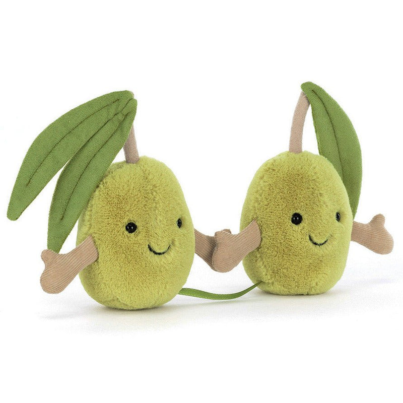 Knuffel Olijven Amuseables Pair of Olives - 14 cm - Groenten, fruit en ander lekkers Jellycat - In den Olifant