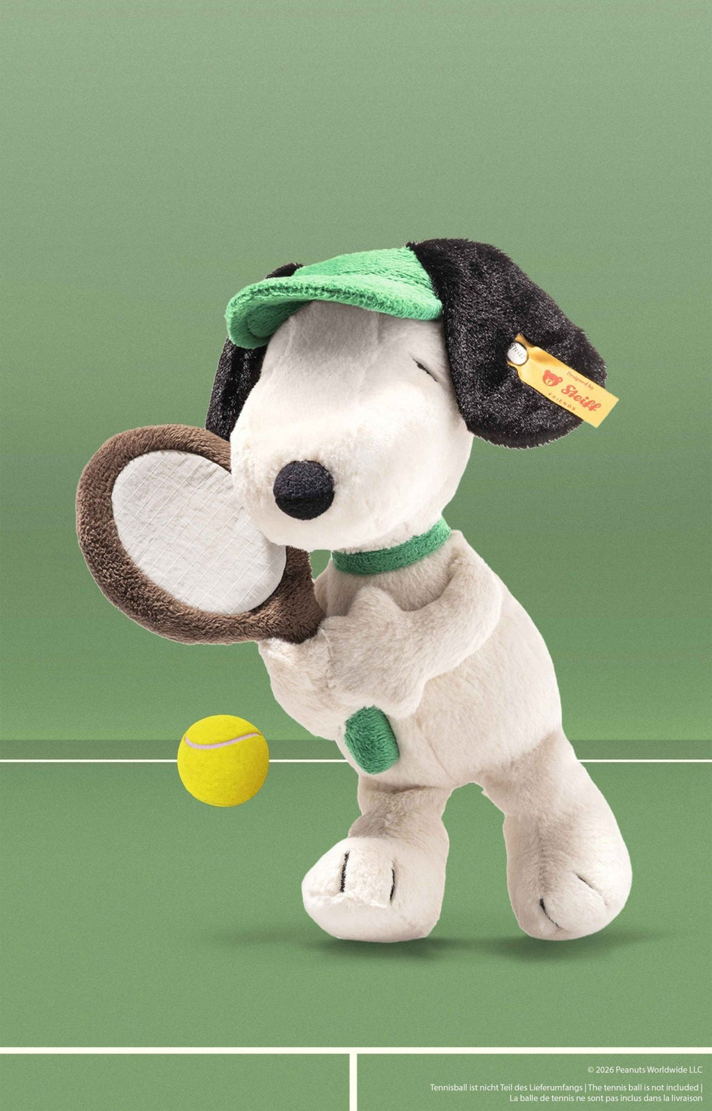 Knuffel Snoopy Tennis Colorful - 22 cm - Fantasieknuffels Steiff - In den Olifant