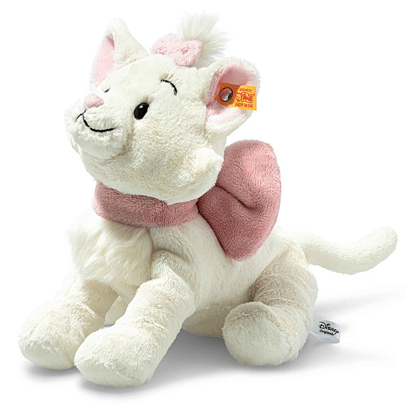 Knuffel Witte Kat Marie Soft Cuddly Friends Disney Originals - 24 Cm