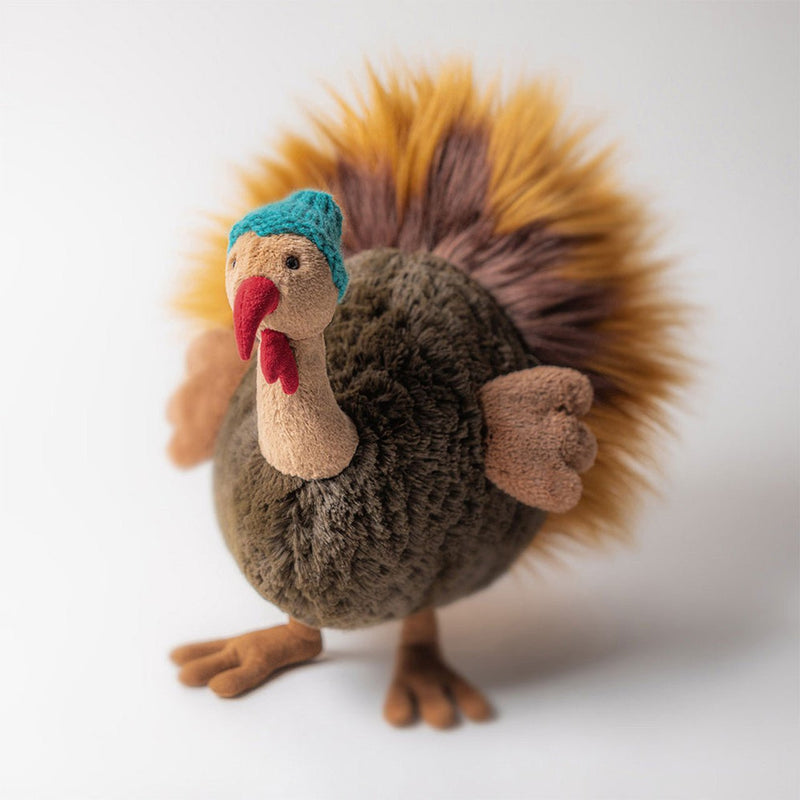 Knuffel Theo Turkey - 29 cm - Wilde dieren Jellycat - In den Olifant
