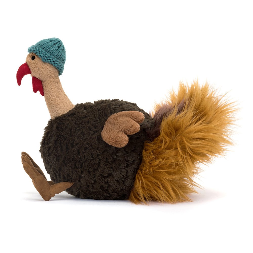 Knuffel Theo Turkey - 29 cm - Wilde dieren Jellycat - In den Olifant