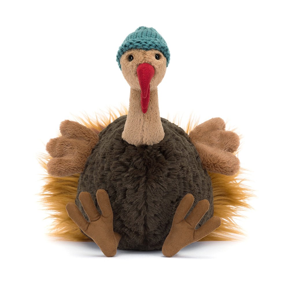 Knuffel Theo Turkey - 29 cm - Wilde dieren Jellycat - In den Olifant
