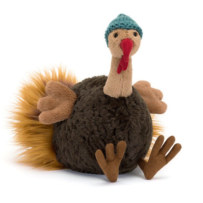 Knuffel Theo Turkey - 29 cm - Wilde dieren Jellycat - In den Olifant