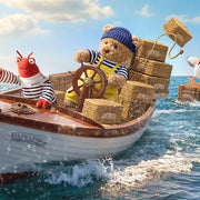 Knuffelbeer Bartholomew Bear Seafarer Outfit - 26 cm - Knuffelberen Jellycat - In den Olifant