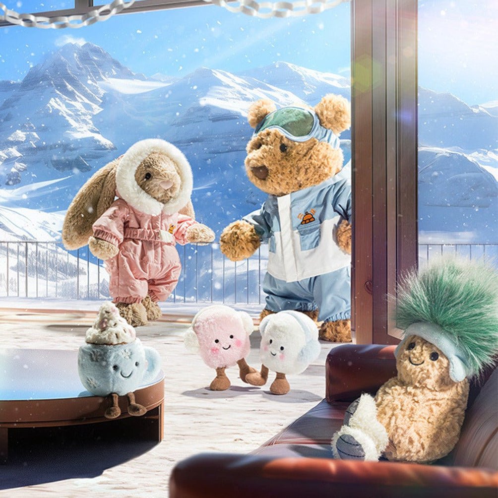 Knuffelbeer Bartholomew Bear Snow Suit - 26 cm - Knuffelberen Jellycat - In den Olifant