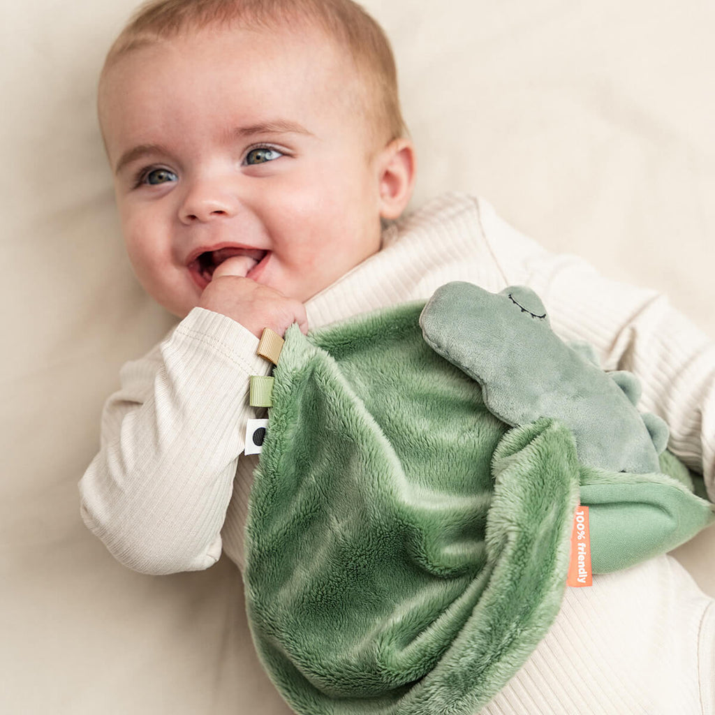 Knuffeldoekje Comfort blanket Croco Green - Knuffeldoekjes Done by Deer - In den Olifant