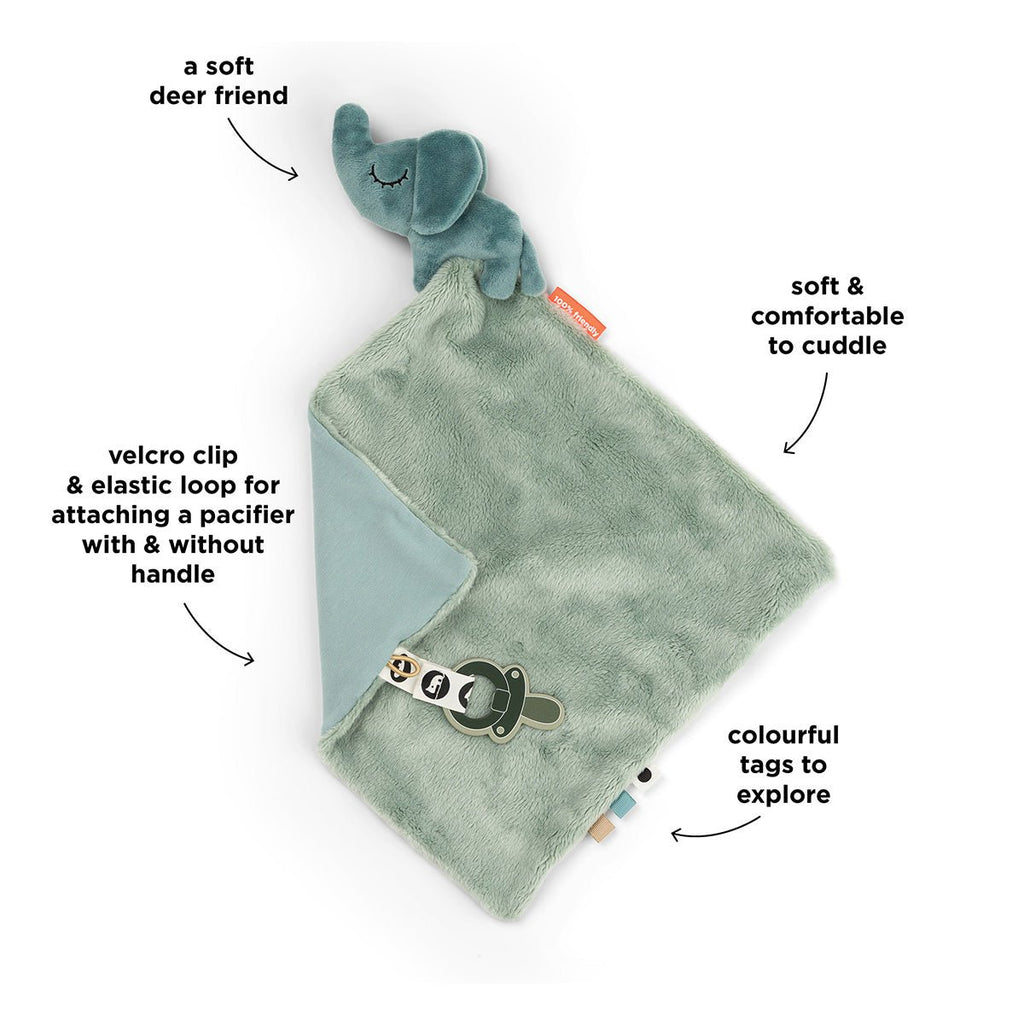 Knuffeldoekje Comfort blanket Elphee Blue - Knuffeldoekjes Done by Deer - In den Olifant