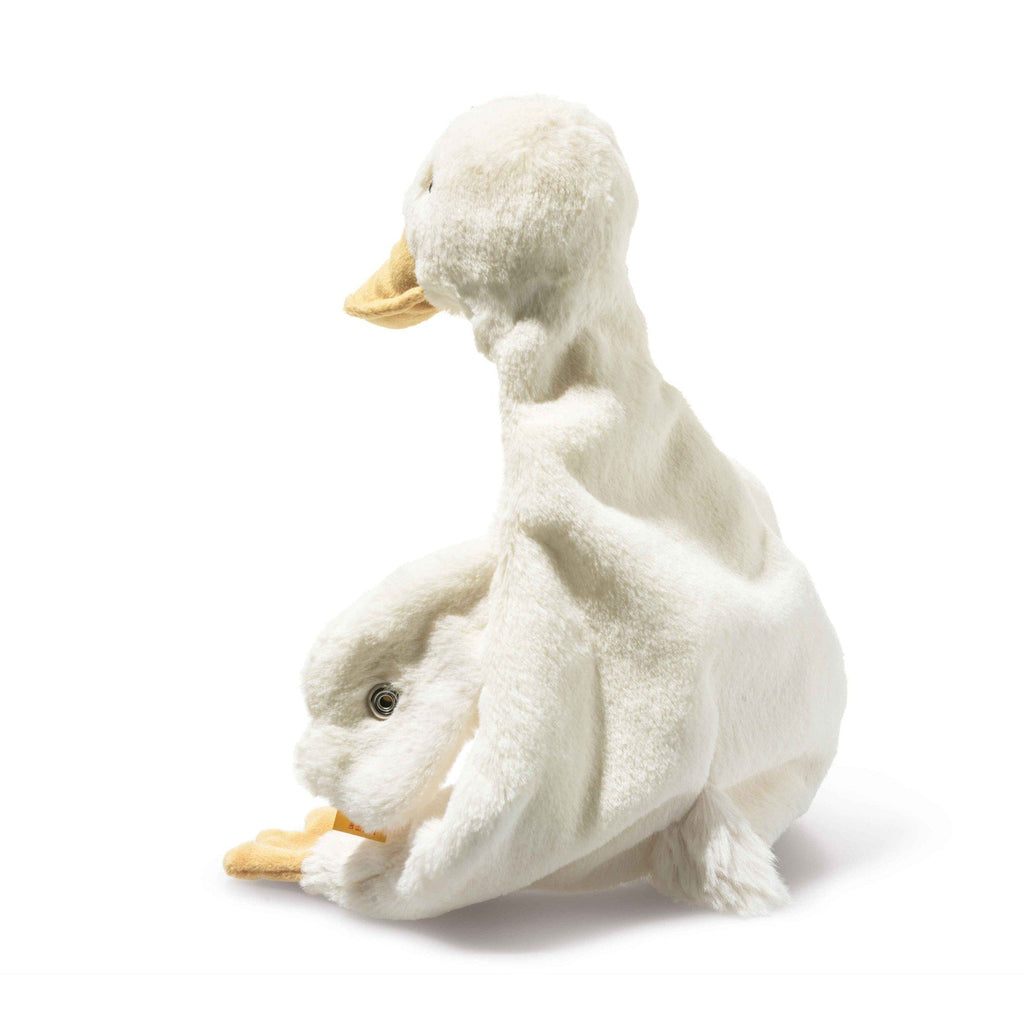 Knuffeldoekje gans Gilda roomwit - 28 cm - Boerderijdieren Steiff - In den Olifant