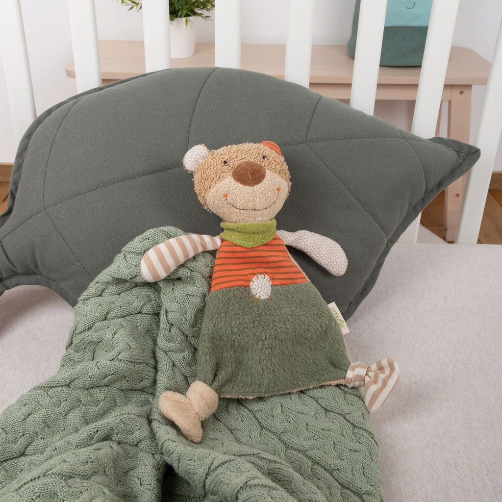 Knuffellapje Baby Blankie Teddy Organic - 24 cm - Knuffeldoekjes Sigikid - In den Olifant