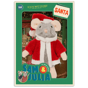 Knuffelmuisje Kerstmuis Santa in doosje - 12 cm - Speelfiguren Sam & Julia - In den Olifant