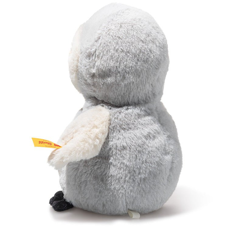 Knuffelrammelaar Lio Penguin Rattle Grey/White - 14 cm - Rammelaars Steiff - In den Olifant