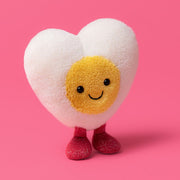 Knuffeltje Amuseables Heart Boiled Egg - 12 cm - Groenten, fruit en ander lekkers Jellycat - In den Olifant