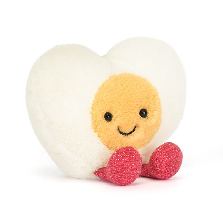 Knuffeltje Amuseables Heart Boiled Egg - 12 cm - Groenten, fruit en ander lekkers Jellycat - In den Olifant
