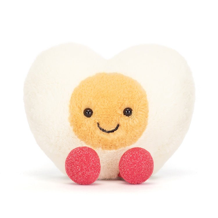 Knuffeltje Amuseables Heart Boiled Egg - 12 cm - Groenten, fruit en ander lekkers Jellycat - In den Olifant