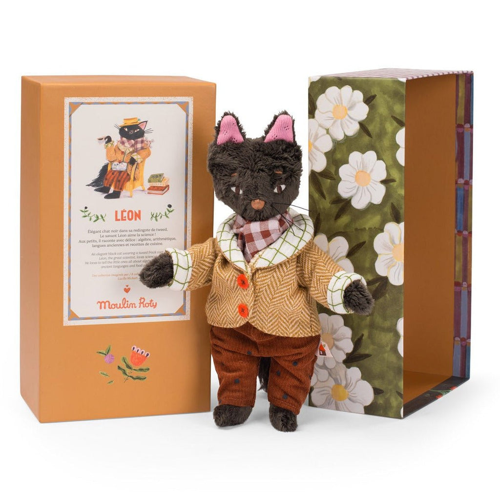 Knuffeltje Léon de poes - Les Minouchkas - Huisdieren Moulin Roty - In den Olifant