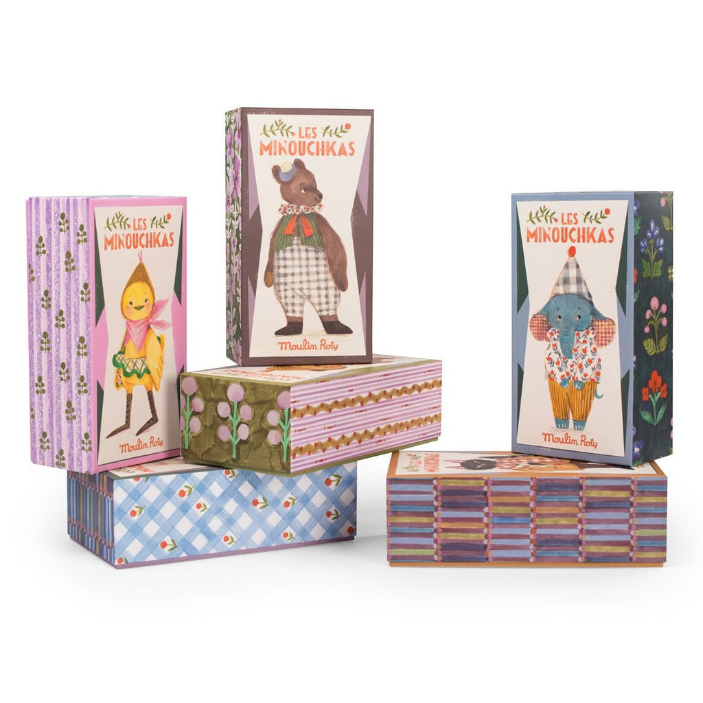 Knuffeltje Pablo de olifant Les Minouchkas - Wilde dieren Moulin Roty - In den Olifant